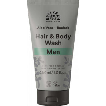 Urtekram Sprchový gel a šampon pro muže s aloe a baobabem BIO